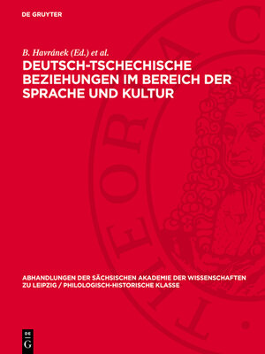 cover image of Deutsch-tschechische Beziehungen im Bereich der Sprache und Kultur